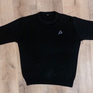 Head Vintage Ribbed Wool Blend Ski Sweater Black M